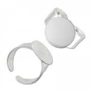 Anillo disco plano 14 mm plateado x1|raw }}