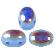 Cuentas de cristal Samos® by Puca® 7x5 mm - Blue Opal AB x10g