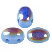 Cuentas de cristal Samos® by Puca® 7x5 mm - Blue Opal AB x10g