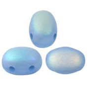 Cuentas de cristal Samos® by Puca® 7x5 mm - Blue Opal Mat AB x10g|raw }}
