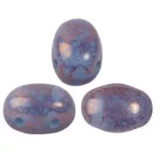 Cuentas de cristal Samos® by Puca® 7x5 mm - Azul Opal Bronce x10g