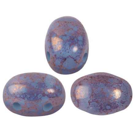 Cuentas de cristal Samos® by Puca® 7x5 mm - Azul Opal Bronce x10g