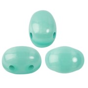 Cuentas de cristal Samos® by Puca® 7x5 mm - Blue Green Opal x10g