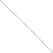 Cadena de malla Paloma de 0,7 mm, chapada en plata fina, 1 m