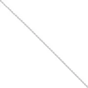 Cadena de malla Paloma de 0,7 mm, chapada en plata fina, 1 m