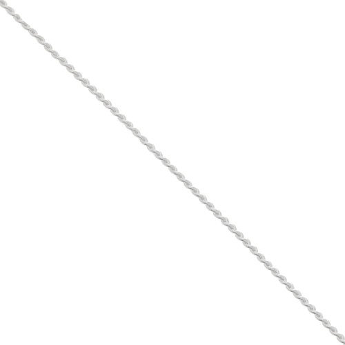 Cadena de malla Paloma de 0,7 mm, chapada en plata fina, 1 m