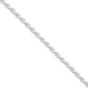 Cadena de malla Paloma de 0,7 mm, chapada en plata fina, 1 m