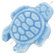 Cuenta de cerámica tortuga 19x15 mm - Azul x1|raw }}