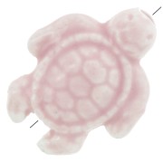 Perla tortuga de cerámica 19x15 mm - Rosa x1