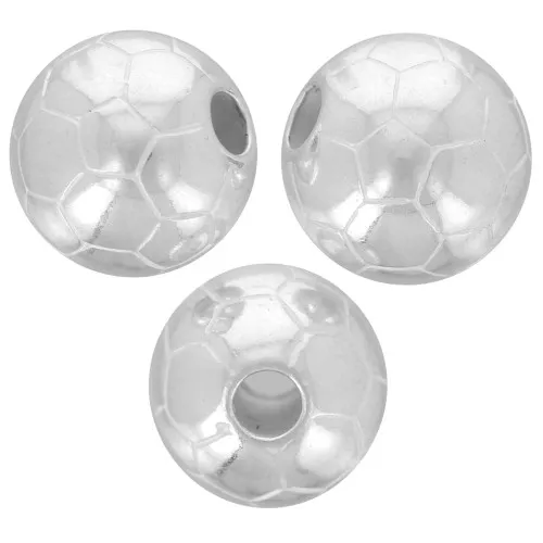 Cuenta redonda - fútbol 9 mm - Plateado x1