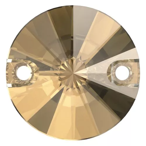 Cabujón - Entrepieza - PureCrystal 3200 12 mm Crystal Golden Shadow x1