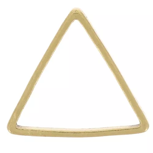 Anillo triangular de montaje y tejido 9x10 mm en latón bruto x1