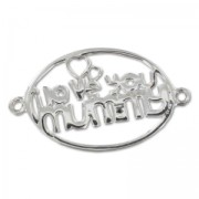 Separador 2 anillas I love you mummy 30 mm Plata 925 x1|raw }}