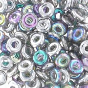 O Bead 4 mm Crystal Silver Rainbow x5g