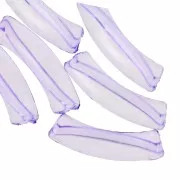 Violeta - Perlas acrílicas transparentes de tubo curvado 32x8 mm - Violeta x6 Perlas acrílicas transparentes de tubo curvado 32x8 mm - Violeta x6