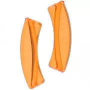 Perlas acrílicas transparentes de tubo curvado 32x8 mm - Naranja x6