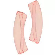 Cuentas acrílicas transparentes tubo curvo 32x8 mm - Coral x6