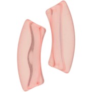 Perlas acrílicas transparentes 35x11 mm tubo curvo - Coral x6