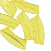 Perlas acrílicas transparentes 35x11 mm tubo curvo - Amarillo x6