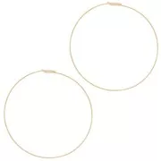 Criollas a decorar 45 mm x 0.7 mm de Gold filled x2