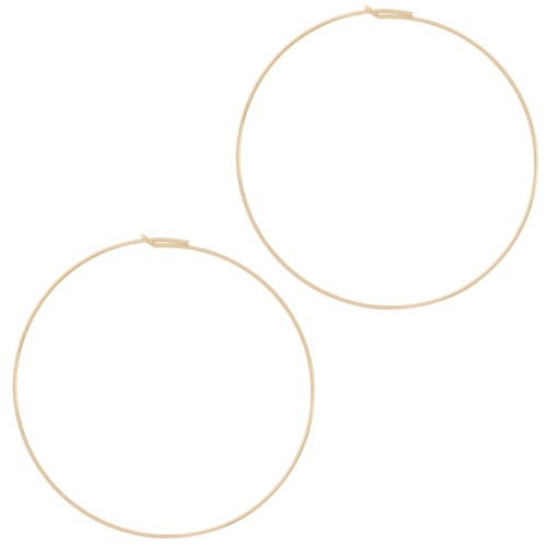 Criollas a decorar 45 mm x 0.7 mm de Gold filled x2