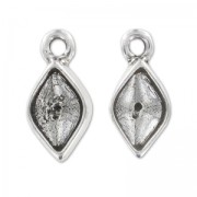 Engaste colgante doble cara  4230 14x9 mm plateado envejecido