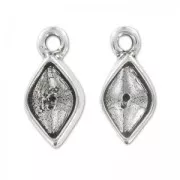 Engaste colgante doble cara  4230 14x9 mm plateado envejecido