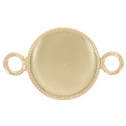 Distanciadores engarzados para cabujones base plana 10 mm Oro x4|raw }}