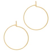Aros pendientes para decorar 25 mm - Dorado x2
