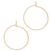 Aros pendientes para decorar 25 mm - Dorado x2