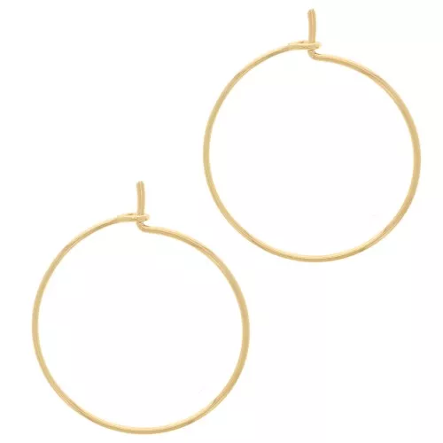 Aros pendientes para decorar 25 mm - Dorado x2