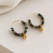 Aros pendientes para decorar 25 mm - Dorado x2