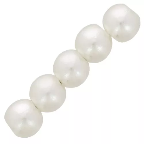 Cuentas redondas 4 mm imitación perla de agua dulce - Cream Pearl x100