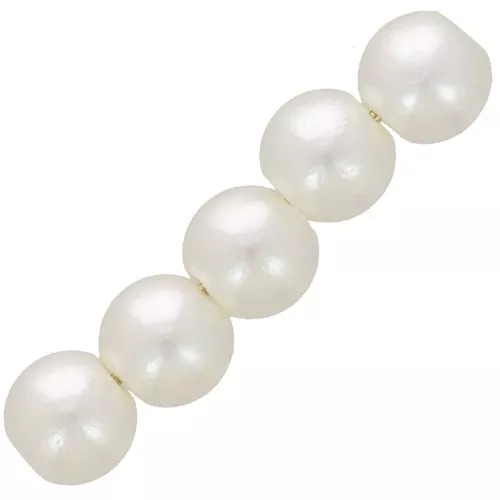 Cuentas redondas 5 mm imitación perla de agua dulce - Cream Pearl x80
