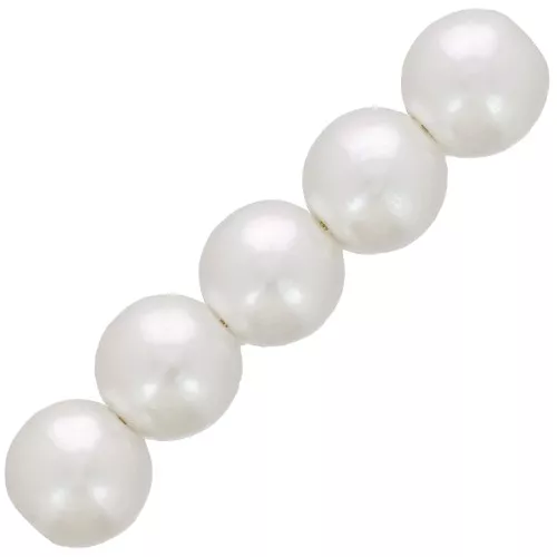 Perlas redondas 8 mm imitación perla de agua dulce - Blanco nacarado x50