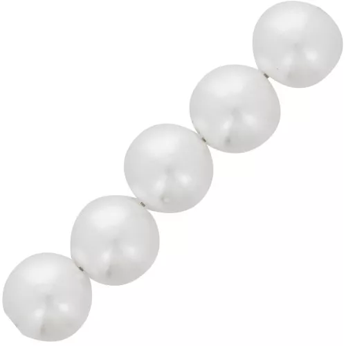 Cuentas redondas 12 mm imitación perla de agua dulce - Blanco nacarado x30