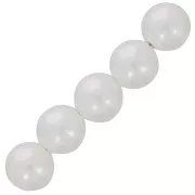 Cuentas redondas 14 mm imitación perla de agua dulce - Blanco nacarado x20
