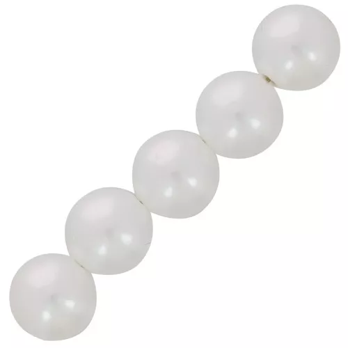 Cuentas redondas 14 mm imitación perla de agua dulce - Blanco nacarado x20