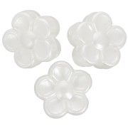 Cuentas flor 8 mm - imitación perla de agua dulce - Perla crema x30