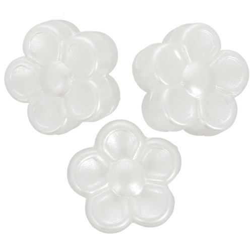 Cuentas flor 8 mm - imitación perla de agua dulce - Perla crema x30