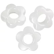 Cuentas flor 8 mm - Imitación perla de agua dulce - Perla crema x4