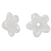 Flores 10 mm - imitación perla de agua dulce - Blanco nacarado x20|raw }}