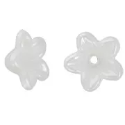 Flores 10 mm - imitación perla de agua dulce - Blanco nacarado x20