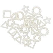 Surtido de 120 lunas estrella imitación perla de agua dulce - Crema nacarado|raw }}