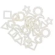 Surtido de 120 lunas estrella imitación perla de agua dulce - Crema nacarado