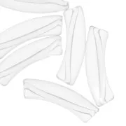 Transparente - Perlas acrílicas transparentes de tubo curvado 35x11mm Transparente x6 Perlas acrílicas transparentes de tubo curvado 35x11mm Transparente x6