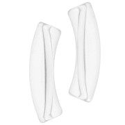 Perlas acrílicas transparentes de tubo curvado 35x11mm Transparente x6