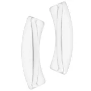 Perlas de tubo curvado 35x11mm en acrílico transparente -Transparente x6