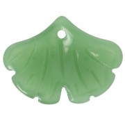 Colgante de cristal hoja de Ginkgo 15x20 mm - Verde x1|raw }}