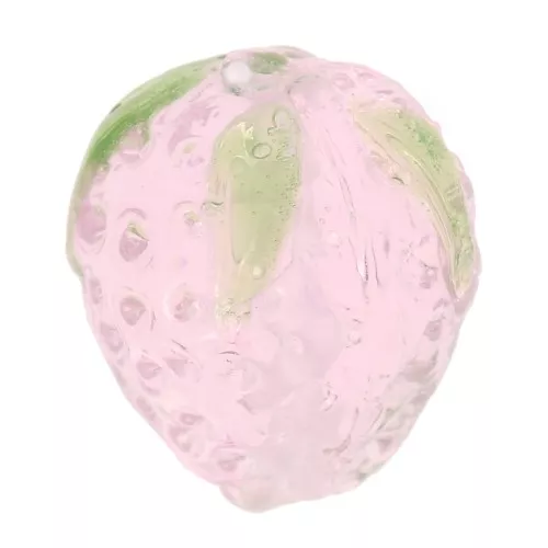 Perla de vidrio 16x14 mm -Rosa transparente x1